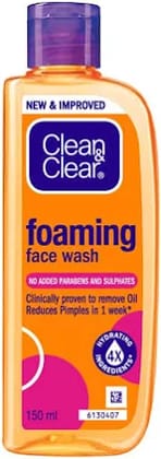Clean & Clear Oil Free Foaming Face Wash 150 GRAM