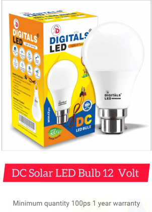 9 wat 12 volt solar LED bulb