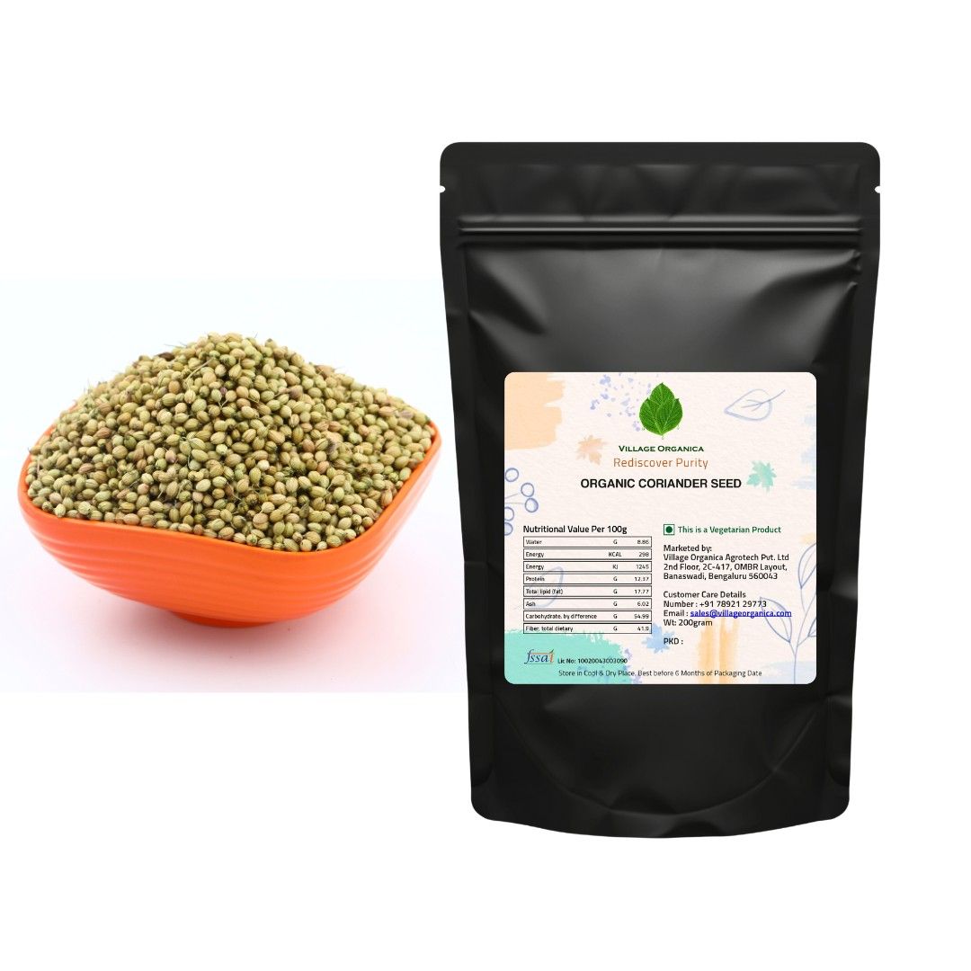 Organic Coriander Seeds - 200g