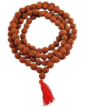 Panchmukhi Nepali Rudraksha Mala with 8mm 108 Beads - Pack of 1