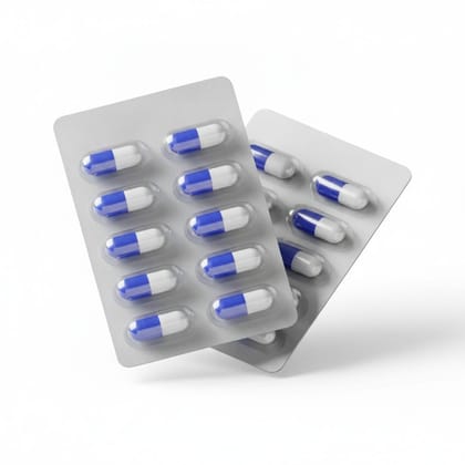 Blue and White Capsule Supplement Set