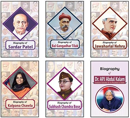 Biography of Sardar Vallabhbhai Patel, Bal Gangadhar Tilak, Jawahar Lal Nehru, Kalpana Chawla, Dr. A.P.J. Abdul Kalam, Subhash Chandra Bose (Set of 6 Books) [Paperback] [Jan 01, 2020] RPH Editorial Board