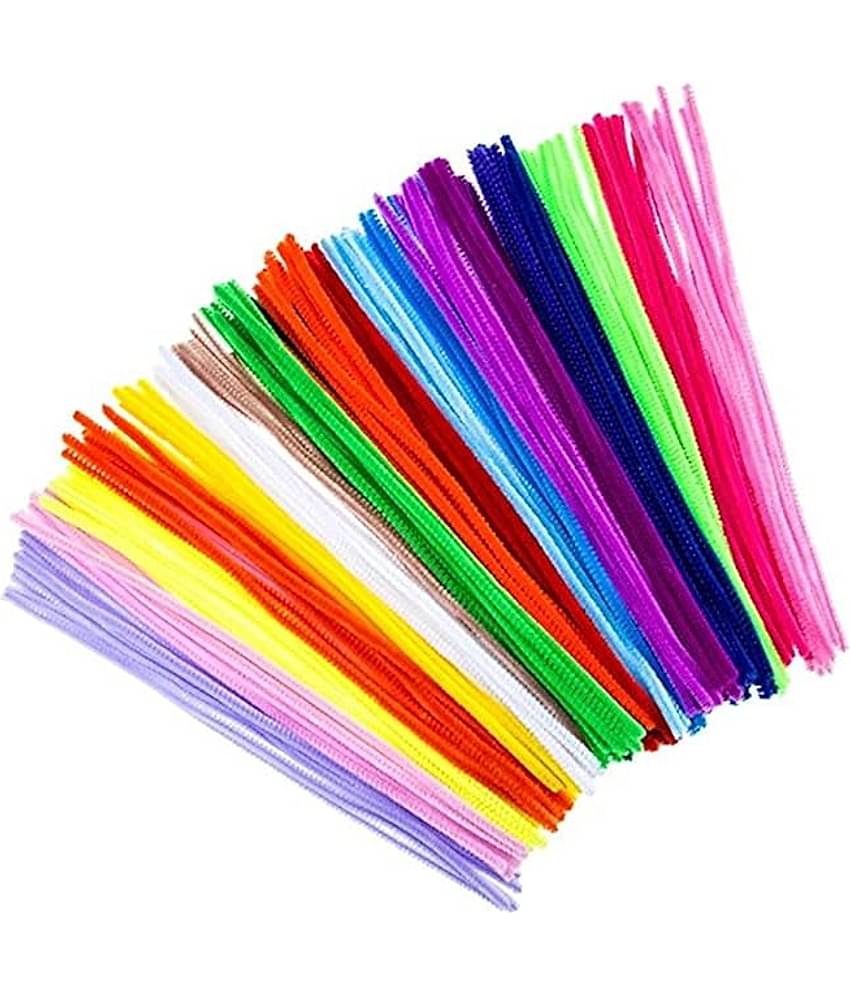 ECLET  Pipe Cleaner Multi Color 100pcs for Hobby Crafts, Scrapbooking, DIY Accessory(color as per availability)