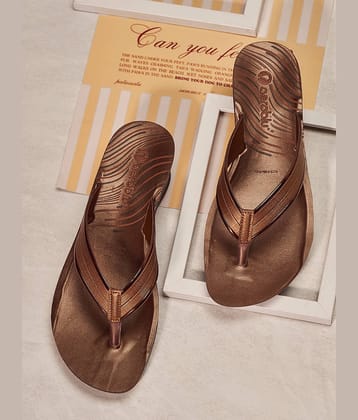 Aeroblu Bronze Women's Slip On Heels