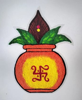 Exquisite Rangoli Kalash Craft