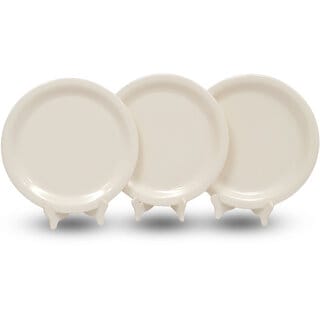 Ariya Melamine 11 Inch Dinner Plates - White, Set of 3 | Durable, Lightweight & Easy to Clean
