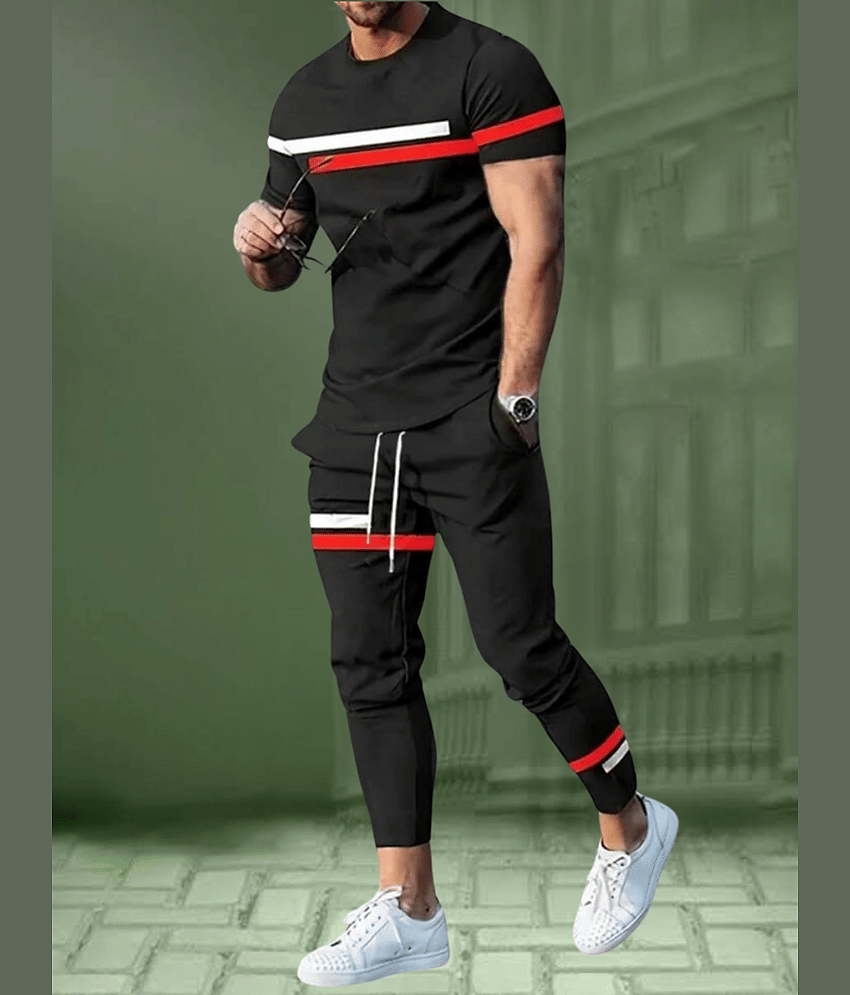 Forbro Black Polyester Men's Tracksuit ( Pack of 1 )