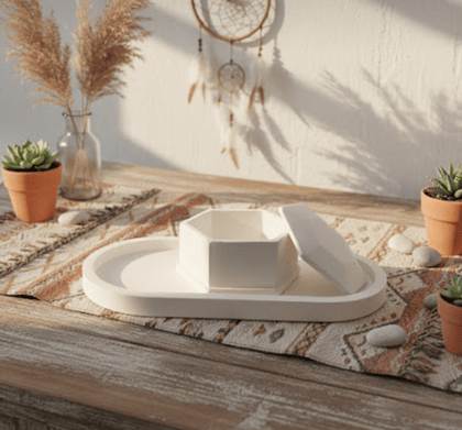 Combo 11 - Trinket tray + hexagon jewellery box