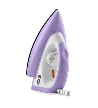 USHA Armor 1100 watts Dry Iron with Shock Proof Plastic Body | Single Coat Black Non Stick Soleplate for Longer Durability|Overheat Safety Shutoff |180 Swivel Cord | 2 Years Warranty|(Purple & White) USHA Armor 1100 watts Dry Iron with Shock Proof Plasti USHA Armor 1100 watts Dry Iron with Shock Proof Plastic Body | Single Coat Black Non Stick Soleplate for Longer Durability|Overheat Safety Shutoff |180 Swivel Cord | 2 Years Warranty|(Purple & White) USHA Armor 1100 watts Dry Iron with Shock Proof Plasti