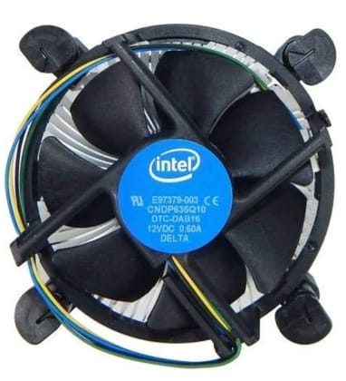 CPU Fan, Desktop Processor Cooling Fan with Aluminum Heatsink Compatible with Intel FAN E97379-003 for Core i3, Core i5, Core i7 | 4-Pin CPU Cooler for all LGA Socket-1155/1150/1151/1156/1200