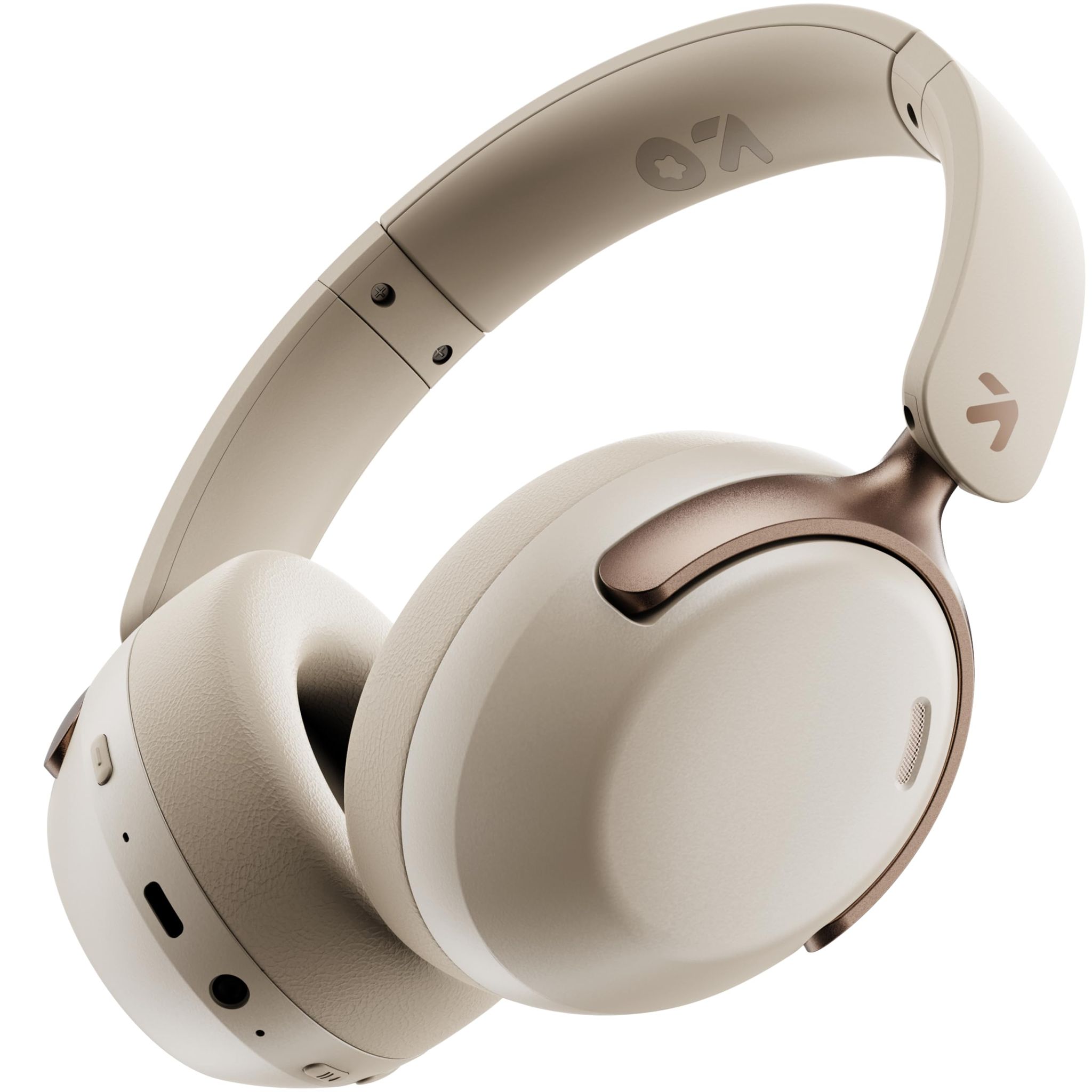 GOBOULT Newly Launched Soniq Over Ear Bluetooth Headphones with 70H Playtime, 40mm Bass Drivers, Zen ENC Mic, Type-C Fast Charging, Dual Pairing, AUX, Wireless Headphones (White)