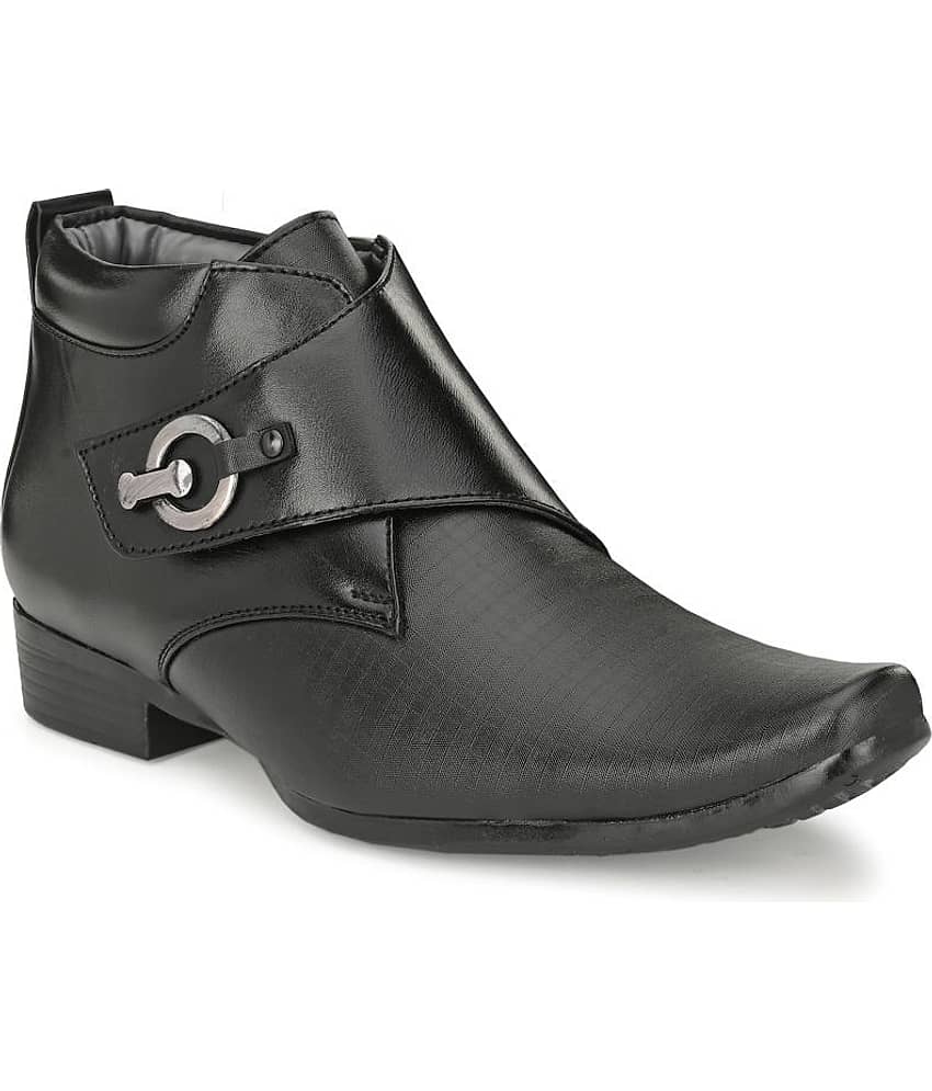 Aadi - Black Men's Derby Formal Shoes