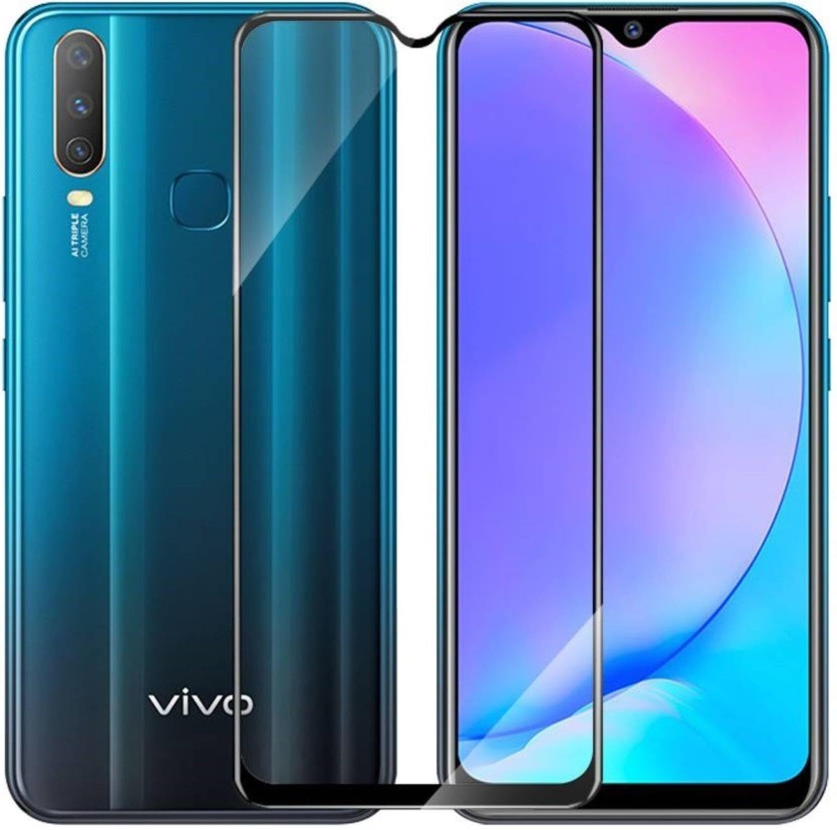 PLUGTECH Advanced Tempered Glass With Anti-Explosion 9H Hardness Edge-To-Edge Coverage Screen Guard for VIVO Y15