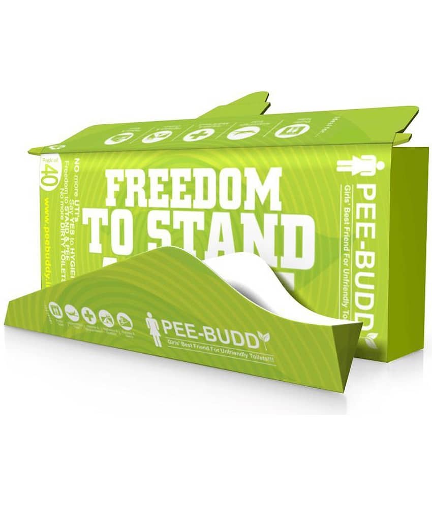PEE BUDDY 40 Funnels Disposable Female Urination Device for Women | Portable, Leak-proof Stand and Pee Funnels for Women, Girls