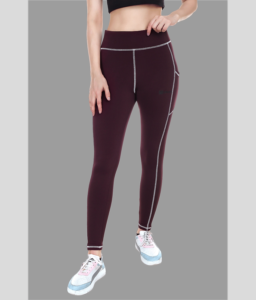 IDASS - Lycra Slim Fit Wine Women's Jeggings ( Pack of 1 )