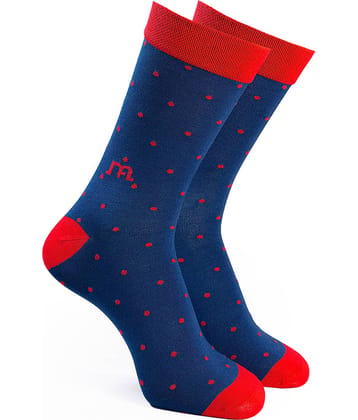 Man Arden - Navy Blue Cotton Men's Mid Length Socks ( Pack of 1 )
