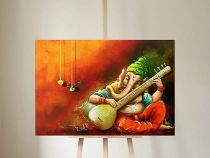 Ganesha Playing Veena 18X24