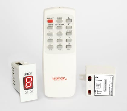 1Fan 7-Step Humfree 2 Way Regulator With 1 Light (Pro-Version With Timers, Sleepmode, Learning), 220 Volts, White