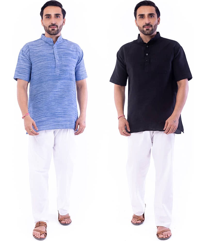 DESHBANDHU DBK - Muticolor Cotton Men's Regular Kurta ( Pack of 2 )