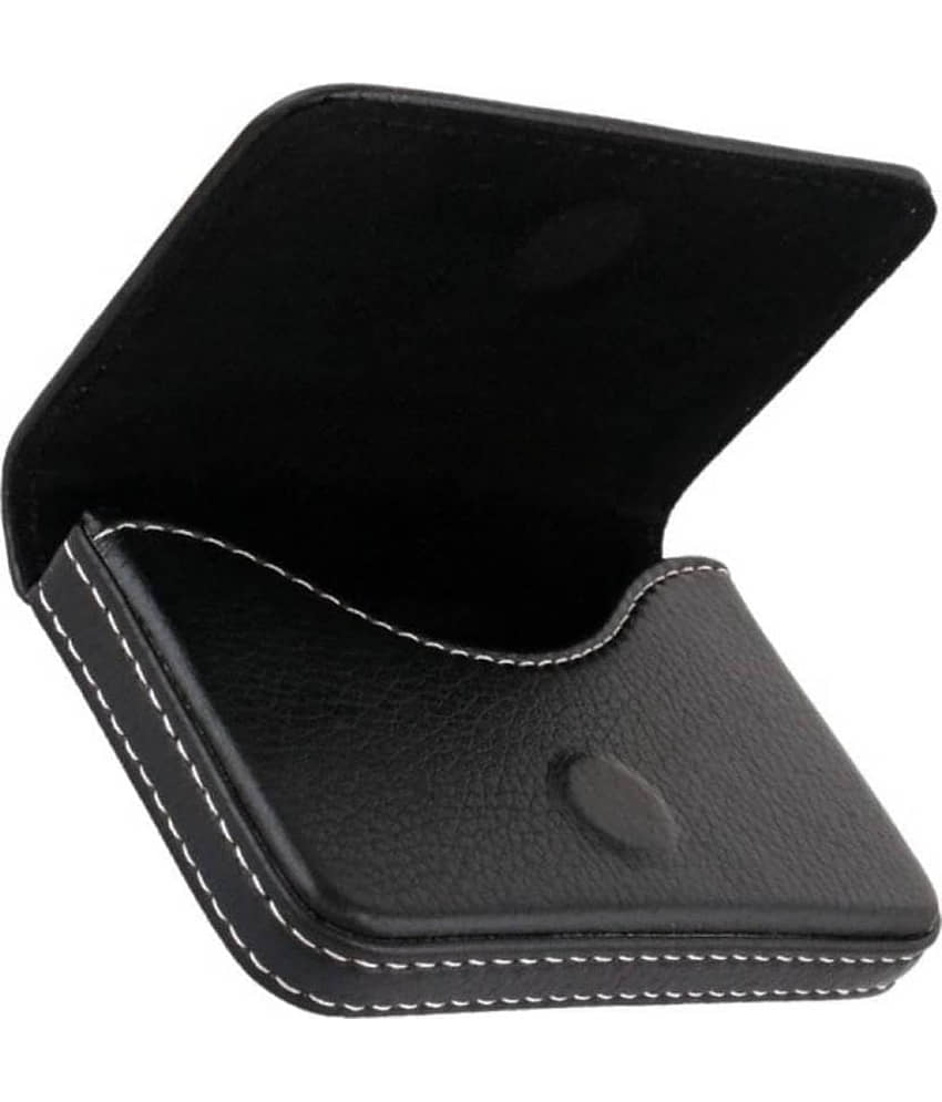 QitmirMKT Pocket Sized Stitched PU Leather Credit Card Holder Visiting Card Case Leather Card Holder ( Pack 1 )