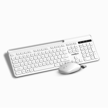 Frontech Wireless Keyboard & Mouse Combo Set | 2.4GHz USB Connectivity | 104 Keys | 3 Buttons