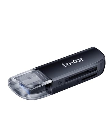 Lexar RW300 Dual Slot USB-A Reader, USB 3.2 Gen 1 Up to 104MB/s, USB-A for SD/MicroSD/SDHC/SDXC Camera Card Reader Adapter, OTG MicroSD Card Reader for PC/Laptop/Tablet
