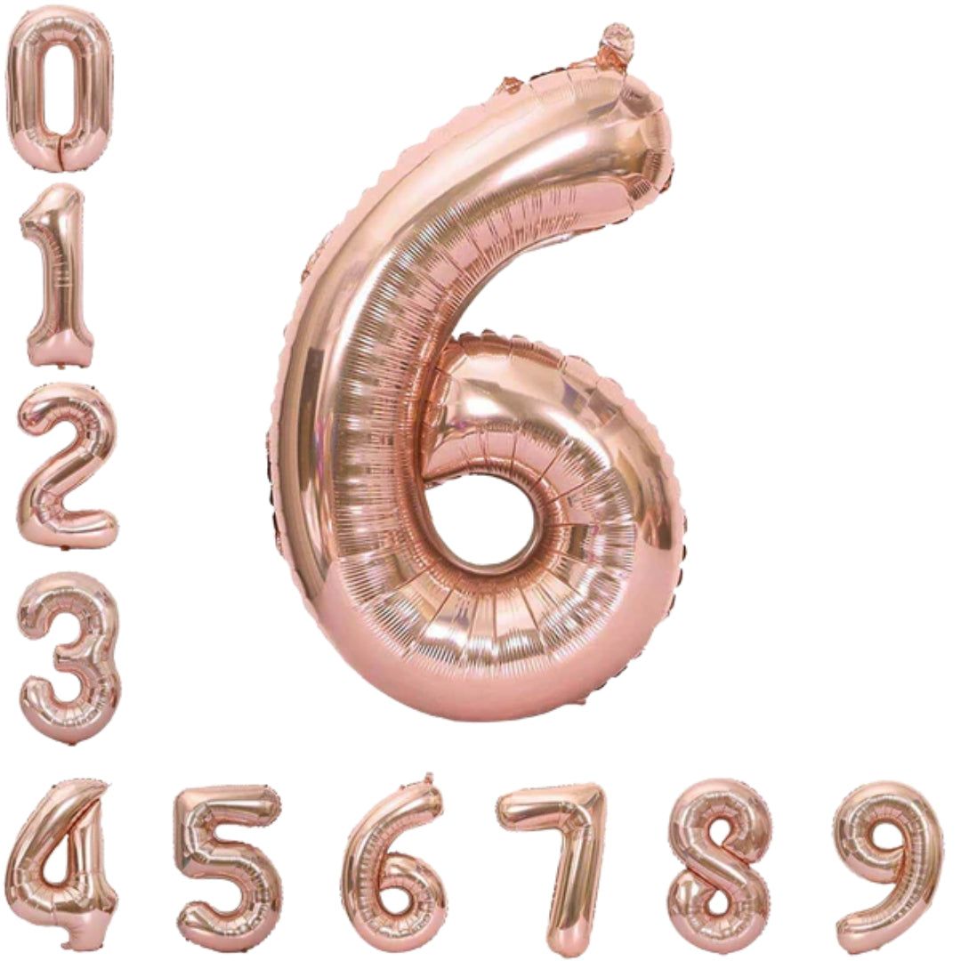 40 Numerical 6 Rose Gold Balloon