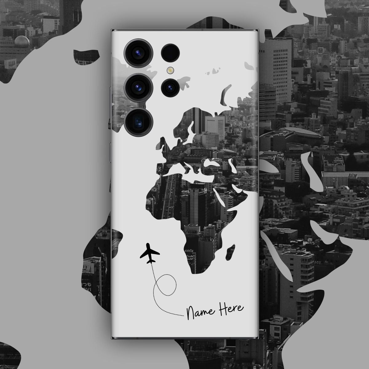 All Over The World Custom Name Mobile Skin