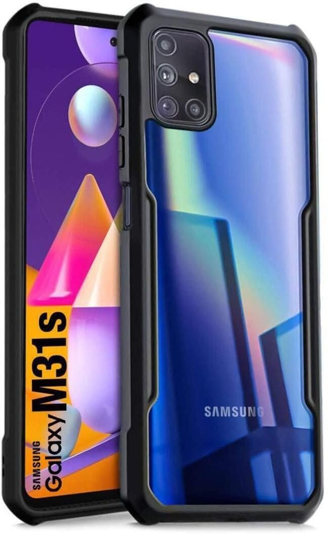 PLUGTECH Slim Shockproof Case | Matte Black Soft | Drop Protection | Precise Cutouts | Premium Mobile Cover for Samsung Galaxy M31S