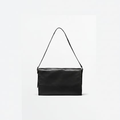 Minimalist Black Shoulder Handbag