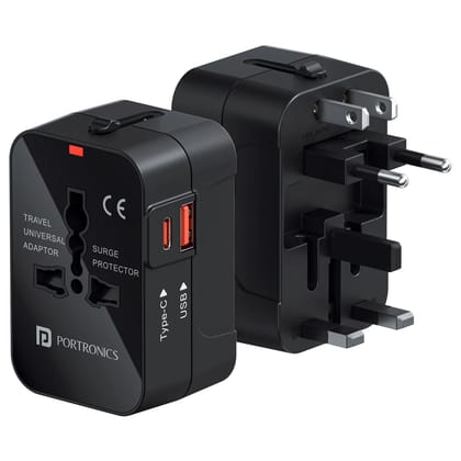 Juicemate Universal Travel Adaptor With Type C & USB-A Port Juicemate Universal Travel Adaptor With Type C & USB-A Port