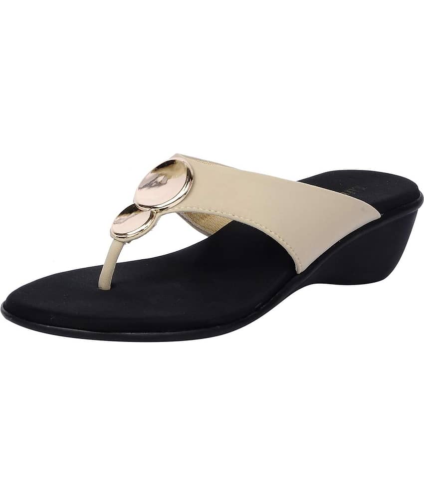 Feel It - Cream Women's Slip On Heels