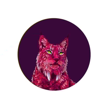 Roar Of The Fuchsia Lion Round Coaster