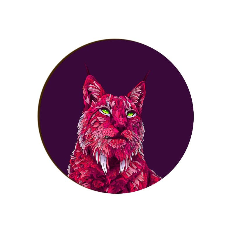 Roar Of The Fuchsia Lion Round Coaster
