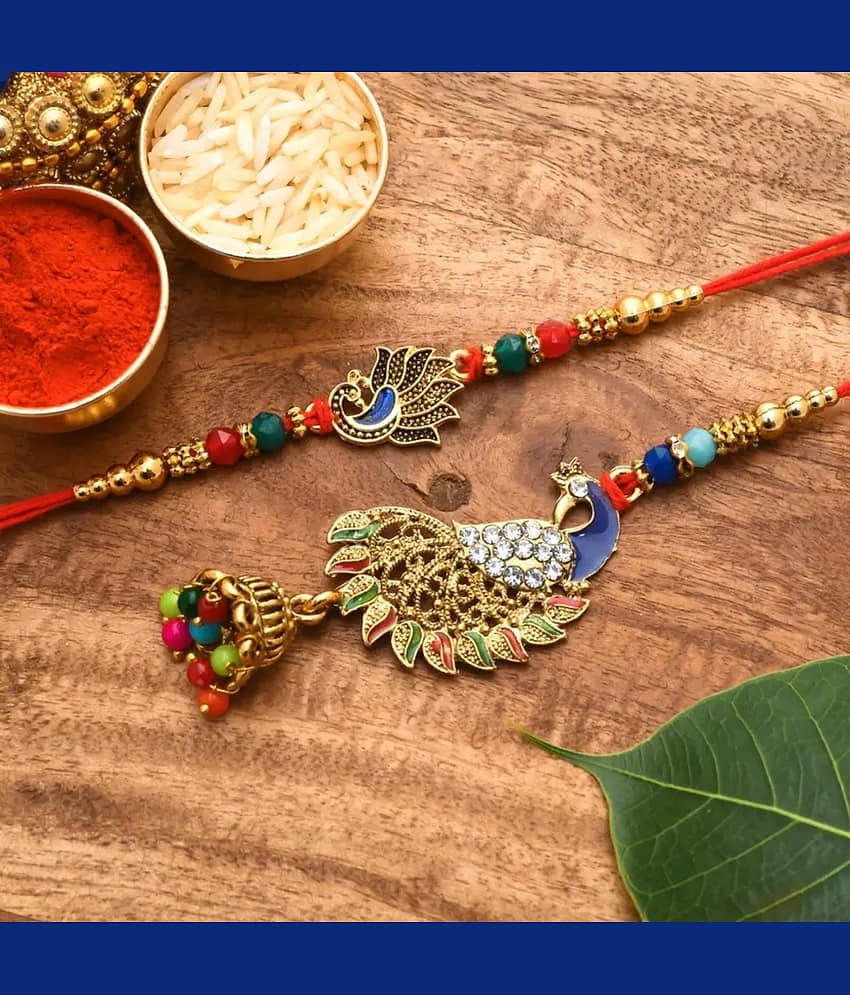 PoorakRakhi1 Rakhi, 1 Lumba RakhiPack of 1