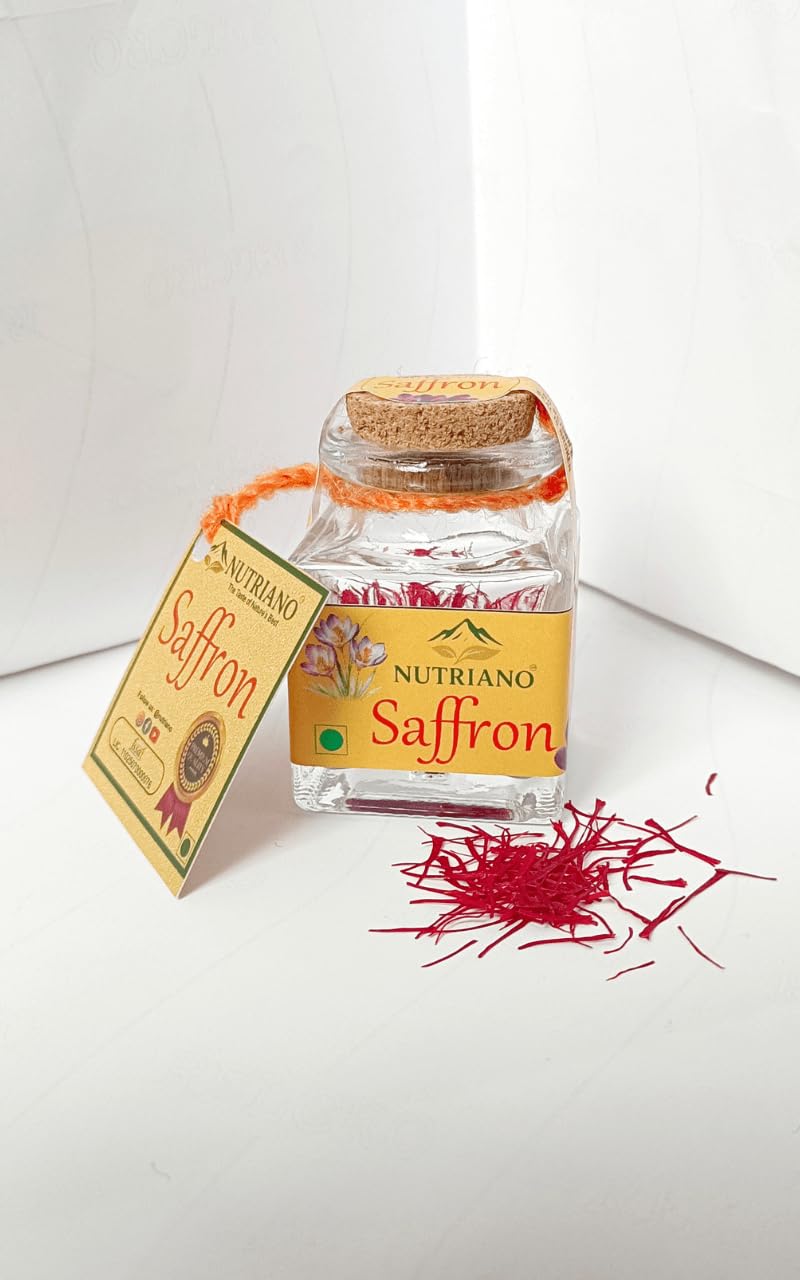 NUTRIANO Premium Golden Saffron, 1g, Natural Aroma & Colour, Pure Kesar,
