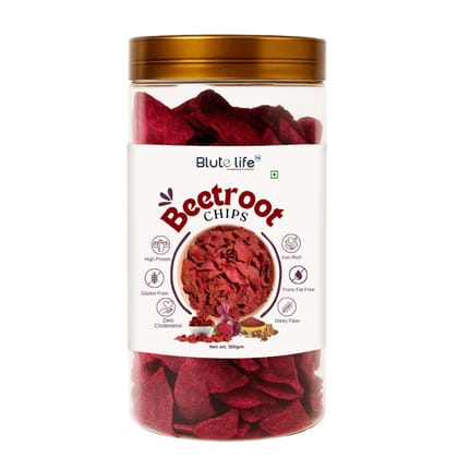Blute life Millet/Healthy Chips | High In Protein | High Fiber | Calcium Rich | Low Cholestrol | BPA Free Jar | Reusable Jar | No Palm Oil | Finger Millet Crunch for Healthy Munching | 150g Pack (Super Crunchy Baked BeetRoot Masala Chips) Blute life Millet/Healthy Chips | High In Protein | High Fiber | Calcium Rich | Low Cholestrol | BPA Free Jar | Reusable Jar | No Palm Oil | Finger Millet Crunch for Healthy Munching | 150g Pack (Super Crunchy Baked BeetRoot Masala Chips)