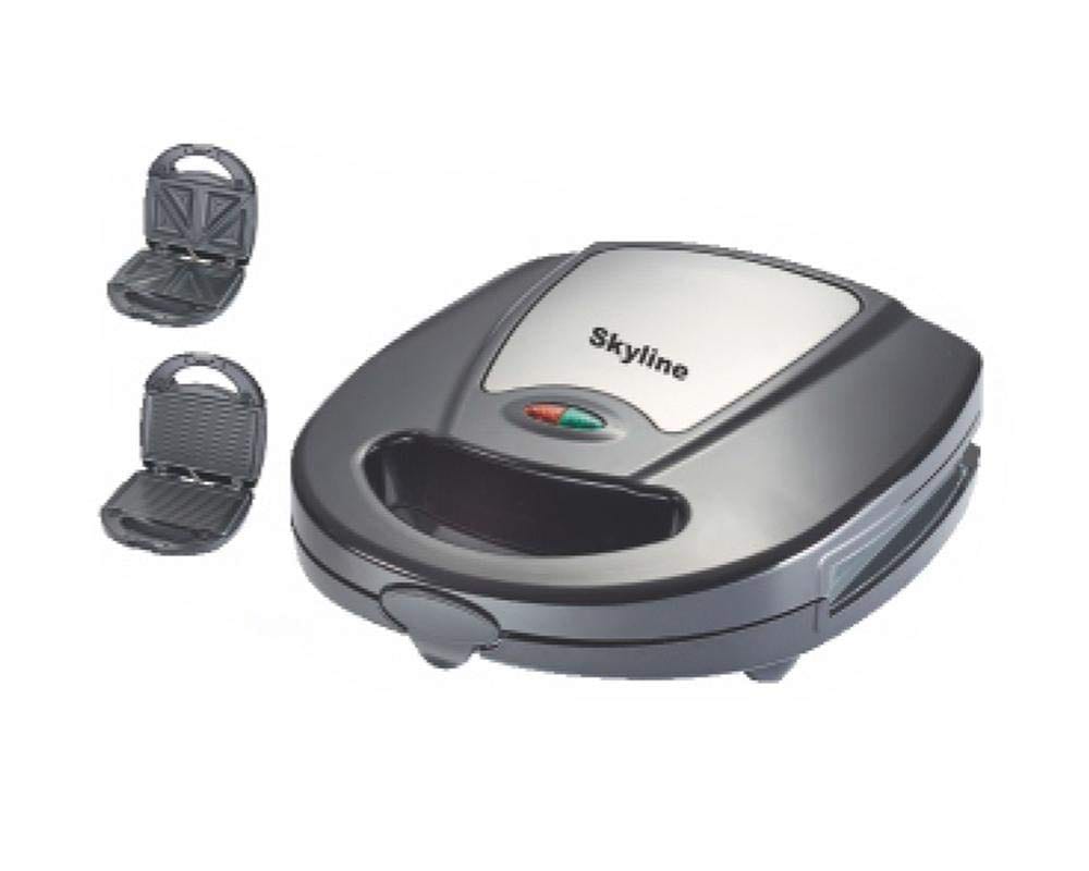 Skyline VTL 888, 2 in 1 Grill/Sandwich Toaster Skyline VTL 888, 2 in 1 Grill/Sandwich Toaster - Black