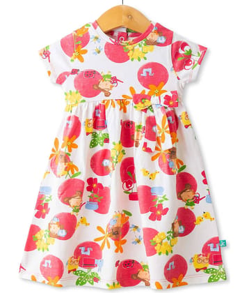 Juscubs Pack of 1 Baby Girls Cotton Frock ( White )