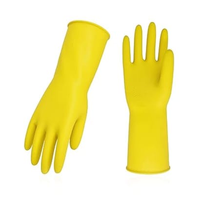 Aabha Reusable Rubber Hand Gloves for Washing/Cleaning Kitchen and Garden- Pair of 3 (Pink) Aabha Reusable Rubber Hand Gloves for Washing/Cleaning Kitchen and Garden- Pair of 3 (Pink)