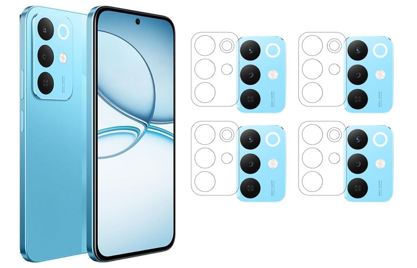 ISAAK Back Camera Lens Protector compatible for Realme Narzo 90x (Pack of 4)