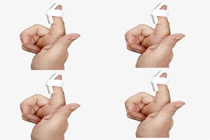 Helrdx Orthotics Mallet Finger Splint, Silver (PAck of 4)