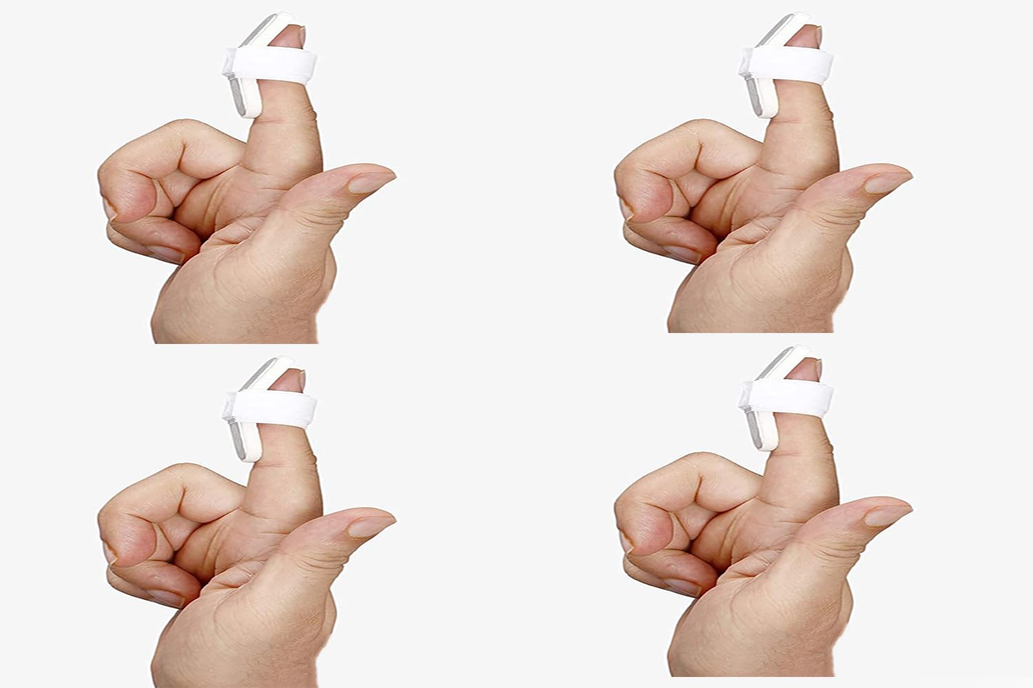 Helrdx Orthotics Mallet Finger Splint, Silver (PAck of 4)