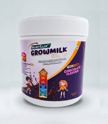 NutriLux Super Grow Chocolate Milk for Kids 7–12 Years for Height+ & Nutrition Support (100gm)