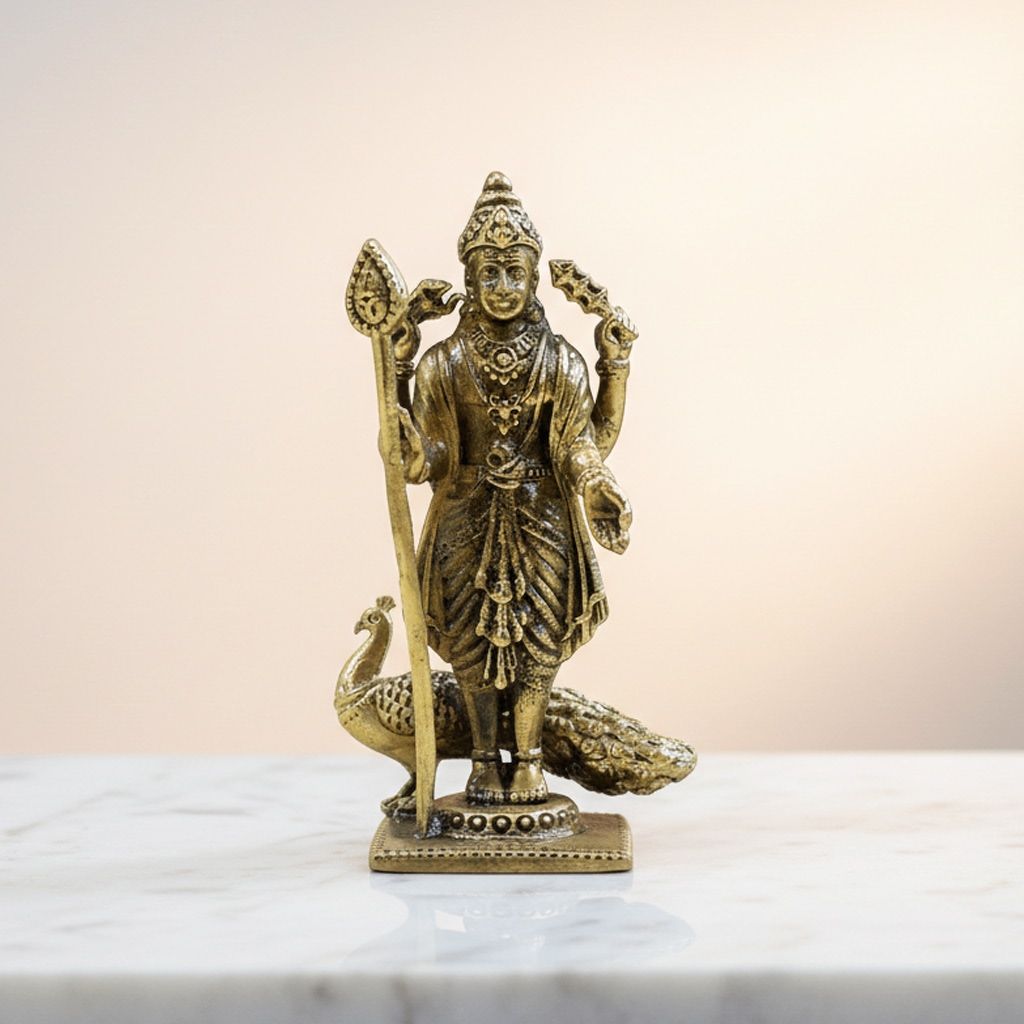 Brass Kartike Decorative Statue, Height : 3 Inch (BSMAS1861 C)