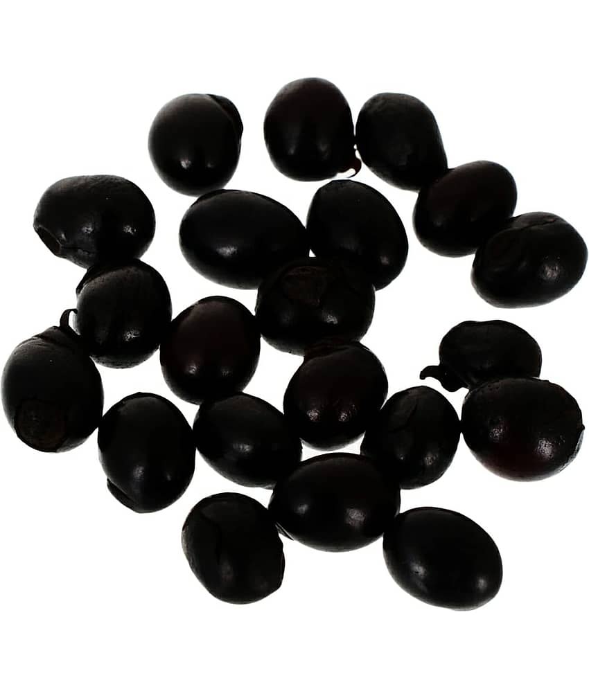 KESAR ZEMS Black Chirmi Beads Goonja Gurivinta Seeds -Set Of 51 Pcs  For wealth and prosperity (6 x 5 x 2 CM) Black.