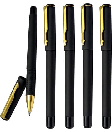UJJi Matte Finish Black Body Fine Point Gel Ink Pen Gel Pen