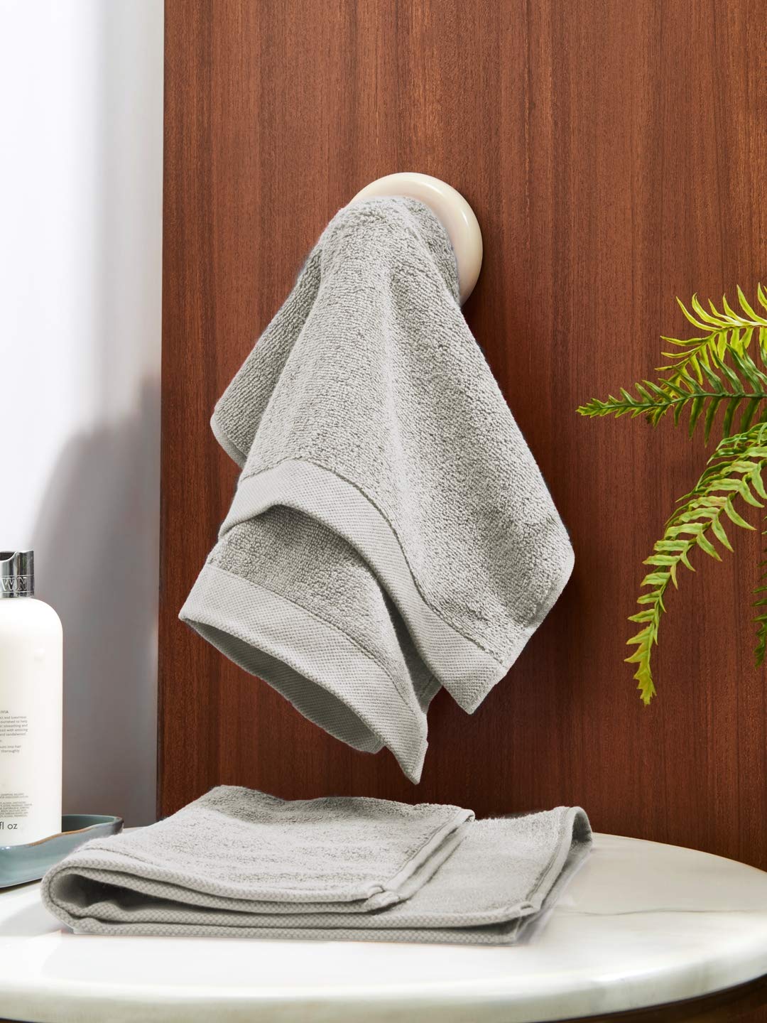 DDECOR - Pioneer Collection 100% Cotton Bomboo Plains And Textures Pattern  Hand Towel |40 CM X 60 CM|