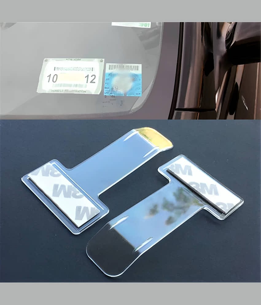 dust n shine Dashboard & Windshield Sticky Pad Car Mobile Holder - White