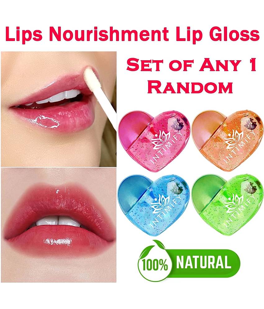 Intimify Shiny Lip Gloss, Lip Plumper, Transparent Glossy Lip Gloss, Red Lips, Pink Lips, 10Ml